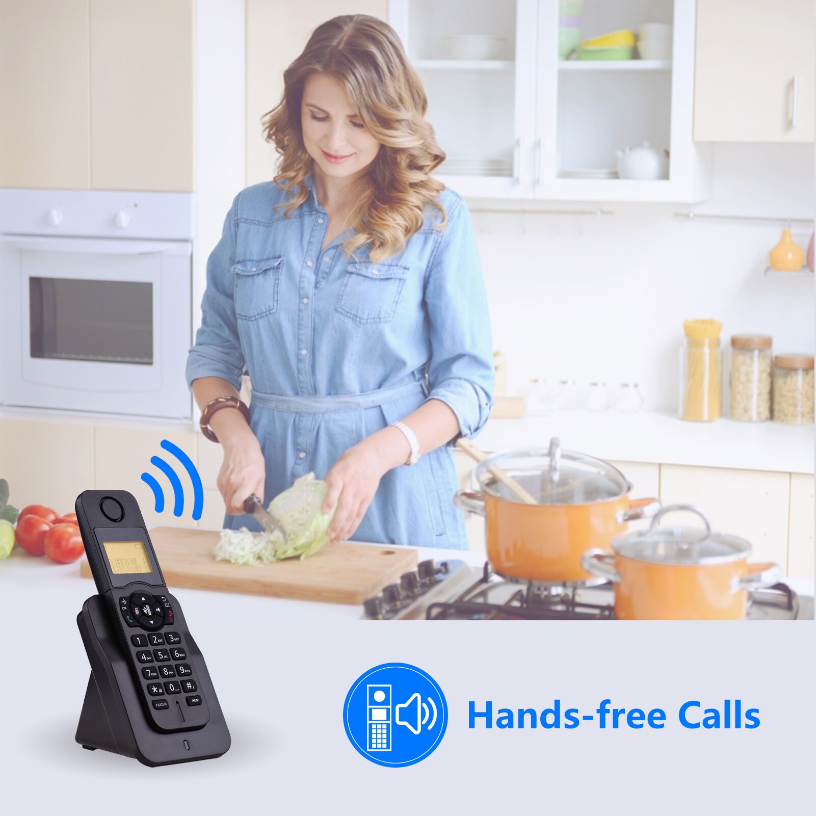 T-l-phone-sans-fil-extensible-avec-cran-LCD-identification-de-l-appelant-appels-mains-libres