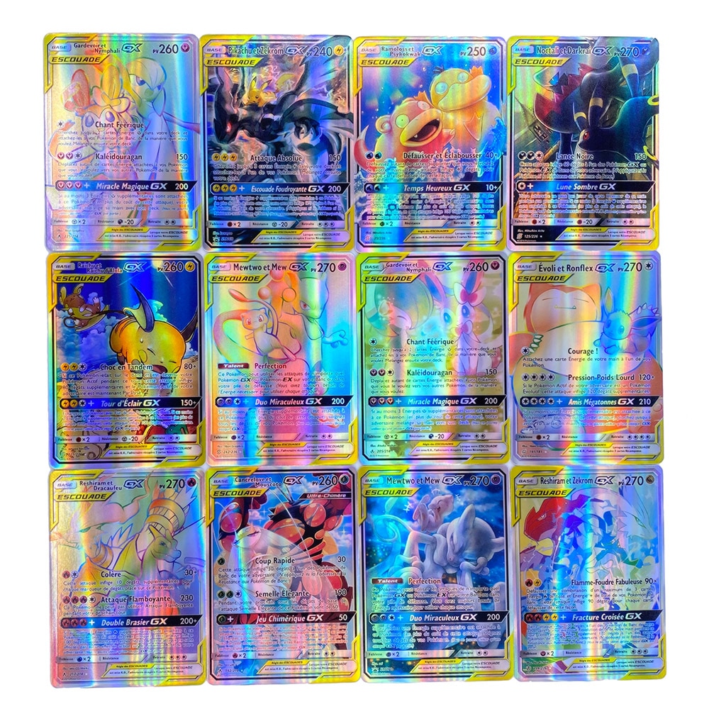 300 pièces cartes Pokemon français TAG équipe GX V MAX VMAX brillant Carte  jeu bataille Carte jeu de Trading enfants Francaise jouet - Historique des  prix et avis