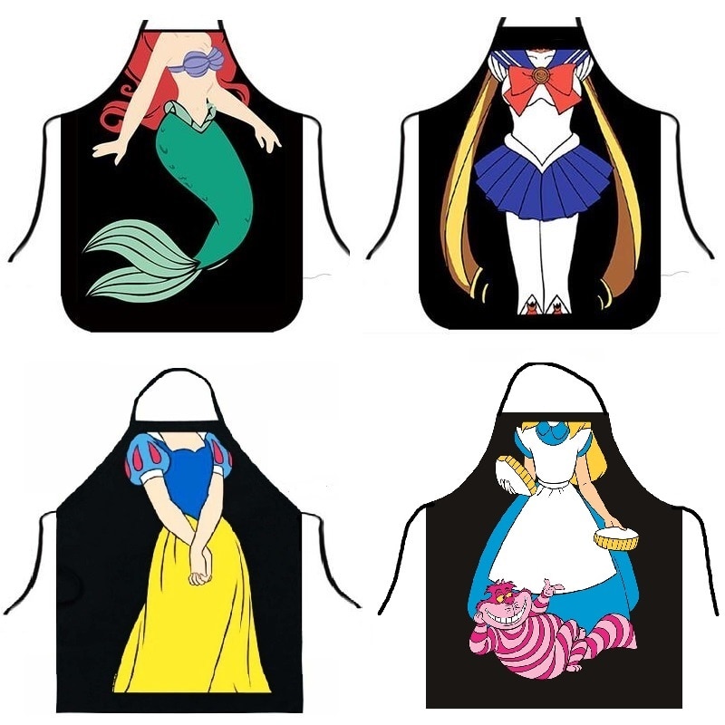 Sexy Apron Creative Kitchen Apron Funny Mermaid Women Aprons Dinner Party Cooking Apron Adult Baking Accessories 