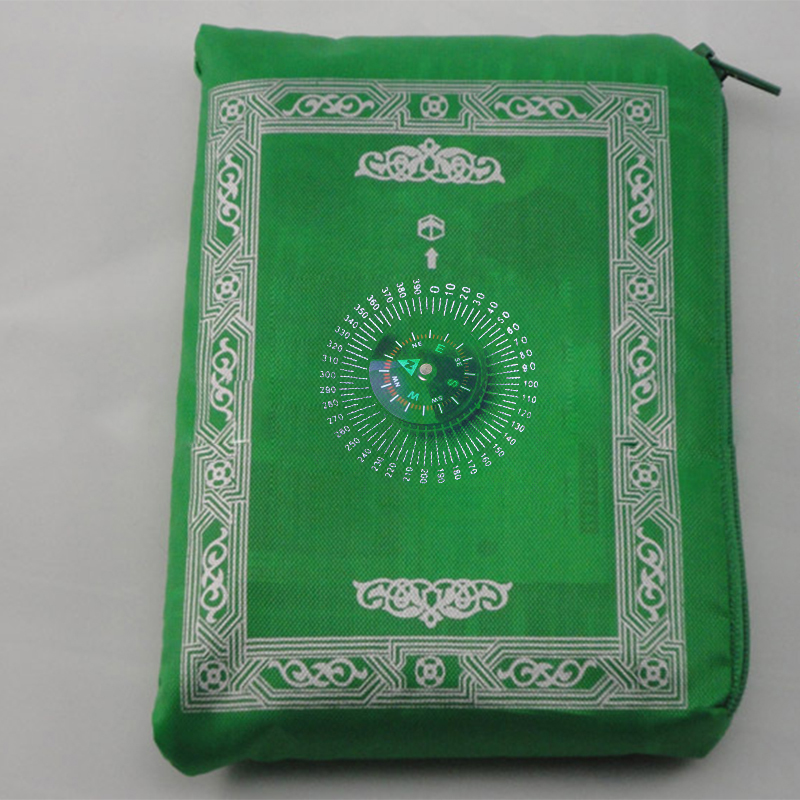 Tapis-de-pri-re-musulman-Polyester-Portable-tress-tapis-simplement-imprimer-avec-boussole-dans-la-poche