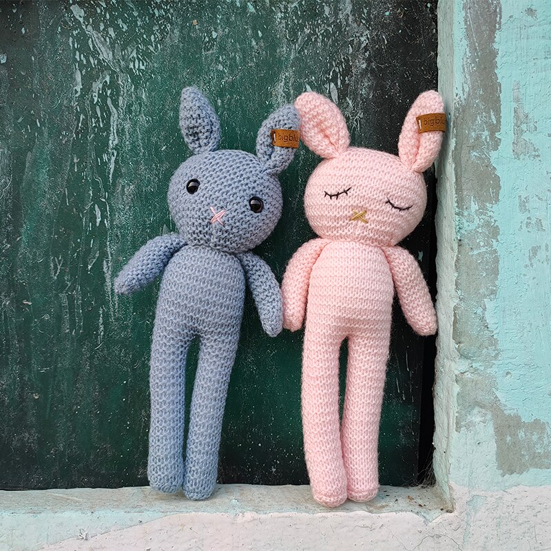 Poupee De Lapin En Crochet De Laine Fait A La Main Jouet D Animaux En Peluche Apaisant Pour Bebe Pour Dormir Cadeaux D Anniversaire Pour Enfants Nouveaute Jouets Et Enfants Ventelh