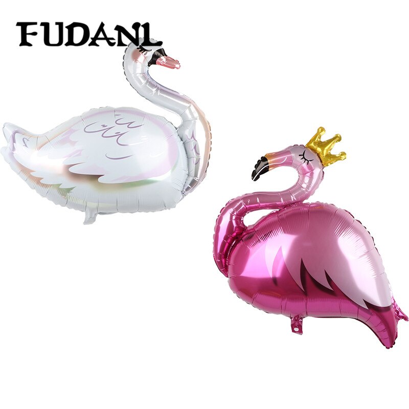 50pcs 81 85cm Grand Blanc Cygne Flamant Rose Feuille Ballon Joyeux Anniversaire Fete De Mariage Decor Enfants Jouets Bebe Douche Garcon Fille Air Globos Fete Noel Ventelh