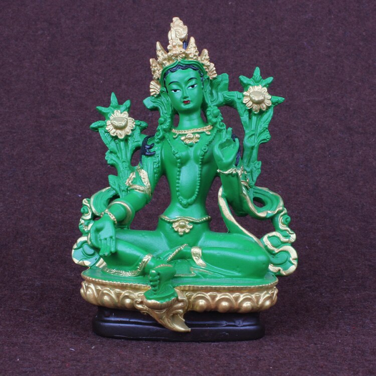 Tara-verte-statues-tantriques-petites-statues-en-r-sine-statue-de-bouddha-bouddhisme-bouddhiste-figure-figurine