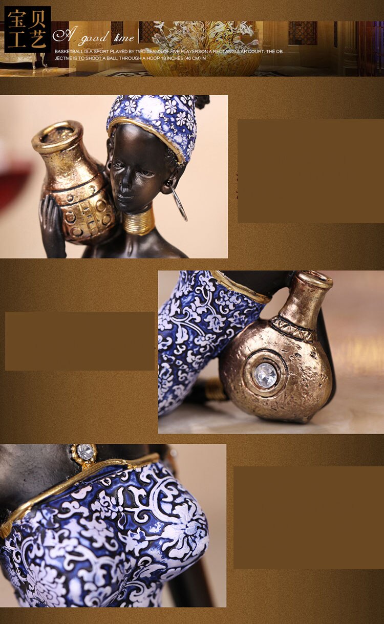 Statue-en-poterie-de-femme-africaine-artisanat-de-maison-objets-de-d-coration-de-salon-Sculpture