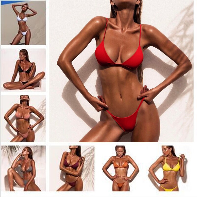 Feel Of Mayotte-Bikini taille basse pour femme, maillot de bain de sport,  séchage rapide - AliExpress