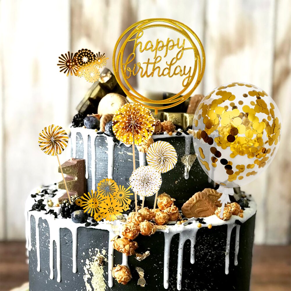 Décoration de gâteau joyeux anniversaire, fournitures de décoration de  fête, 1er participé, 21e, 30e, 40e, 50e