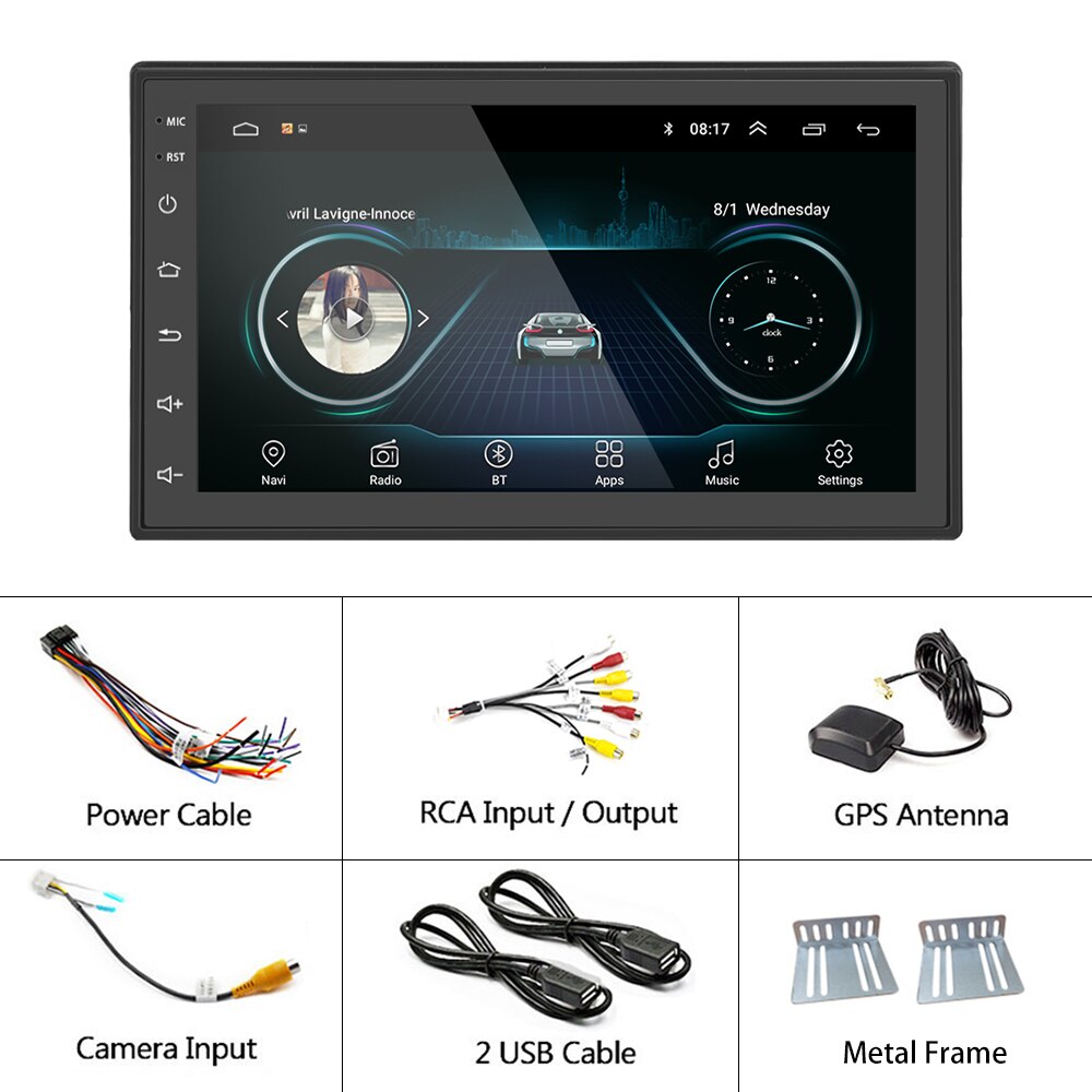 Podofo Autoradio Android Gps Bluetooth R Cepteur Multim Dia Wifi