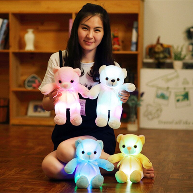 Ours en peluche lumineux au design créatif, Teddy l'ourson avec lampe