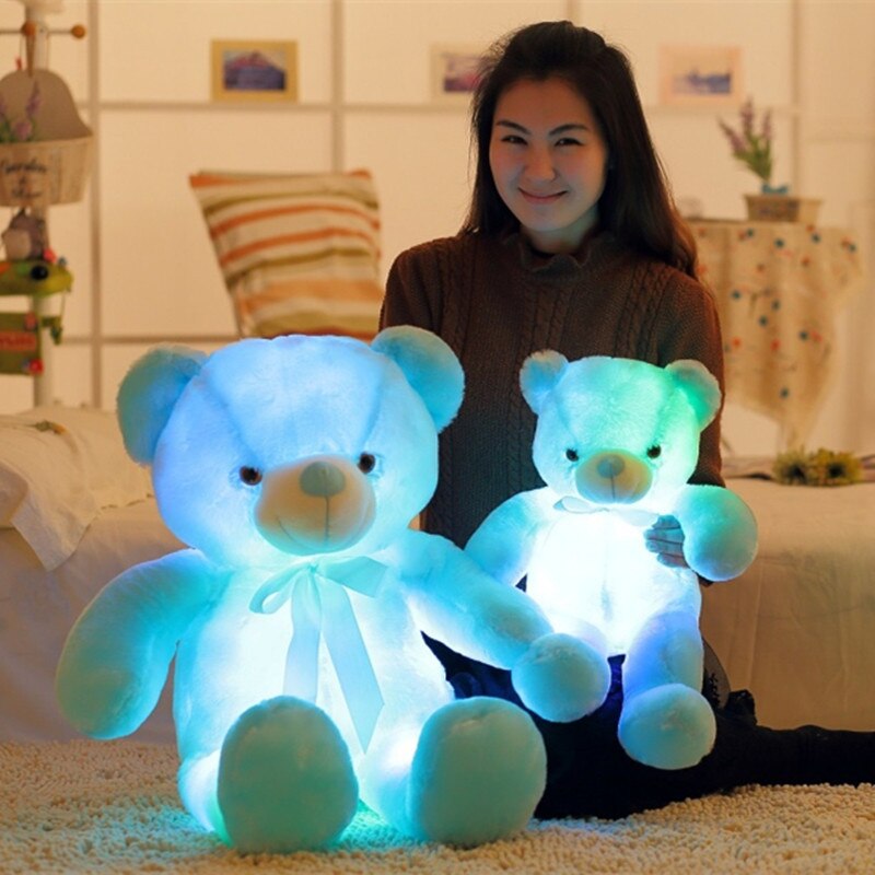 Ours en peluche lumineux au design créatif, Teddy l'ourson avec lampe