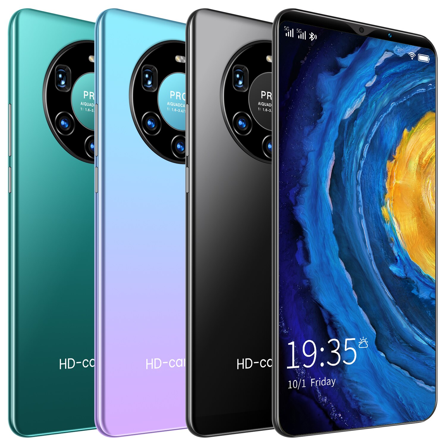 Haei-Smartphone-Mate-40-Pro-t-l-phone-portable-5G-cran-de-2021-pouces-Smartphone-avec