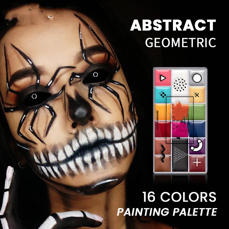 Acheter 10/15 couleurs visage corps peinture peinture à l'eau huile Flash  tatouage Halloween fête maquillage beauté Palette