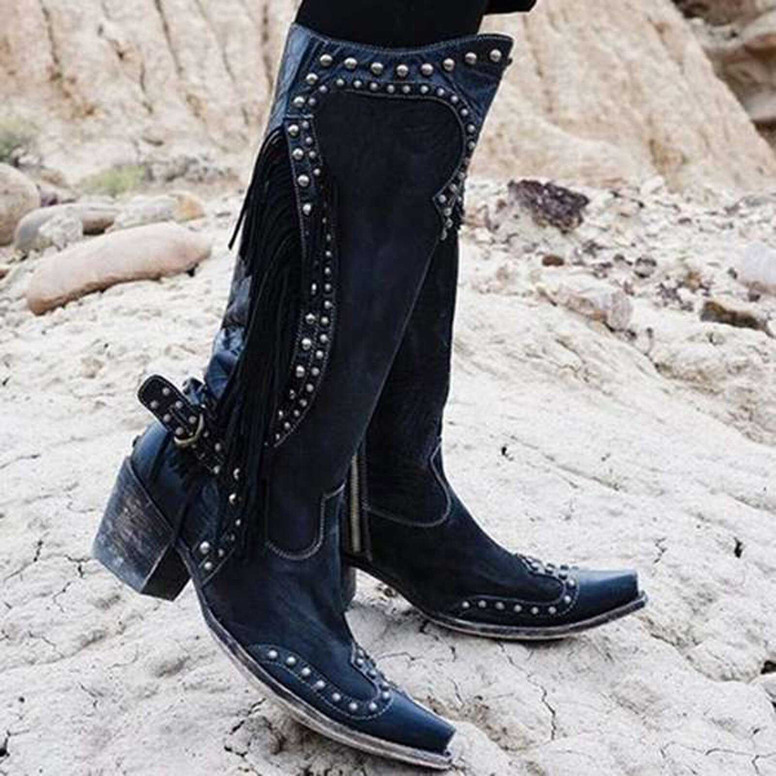 roulette chaussure cowboy