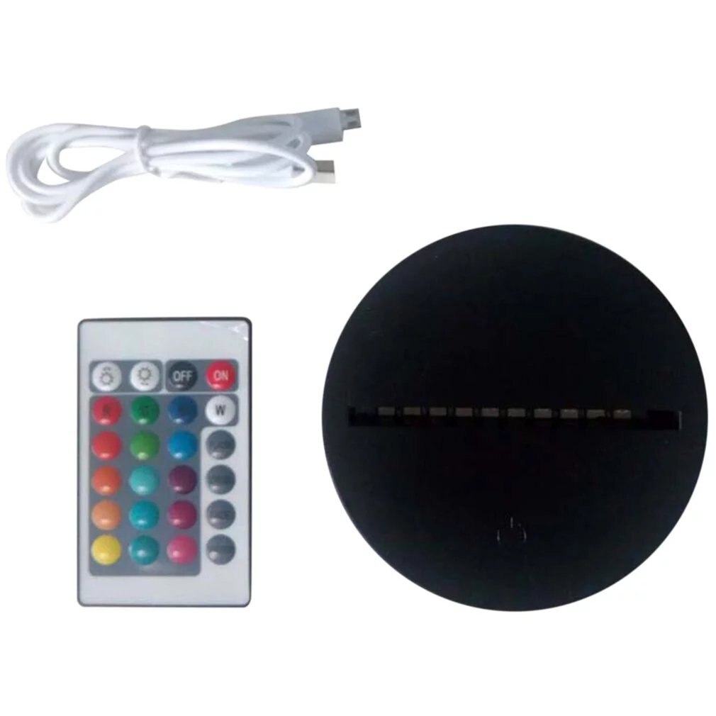 Base-de-lampe-LED-3D-en-acrylique-7-couleurs-r-glables-ABS-t-l-commande-USB