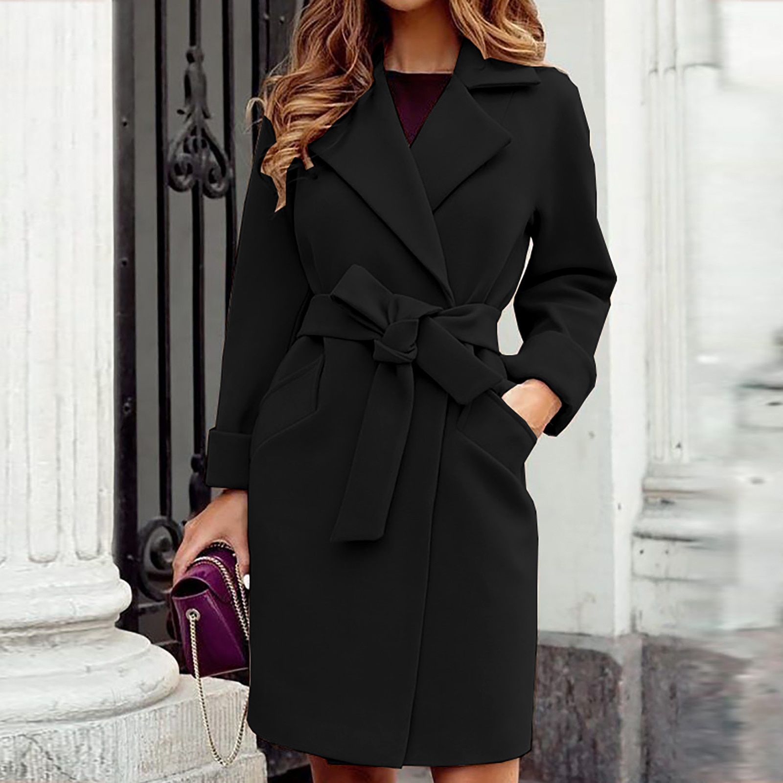 manteau long femme elegant