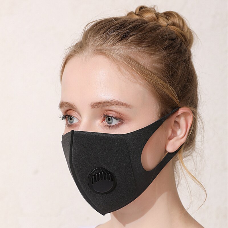 Qiilu demi-masque filtrant Demi-masque anti-poussière de filtre  anti-poussière chaud durable pour le cyclisme en plein air (noir)