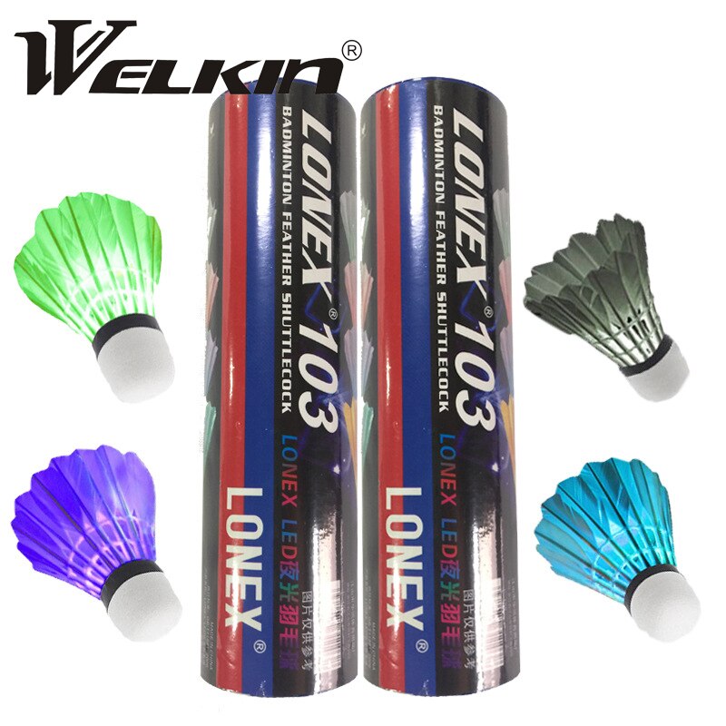 allumant coloré badminton de nuit de volant de plume de sport en plein LED*4