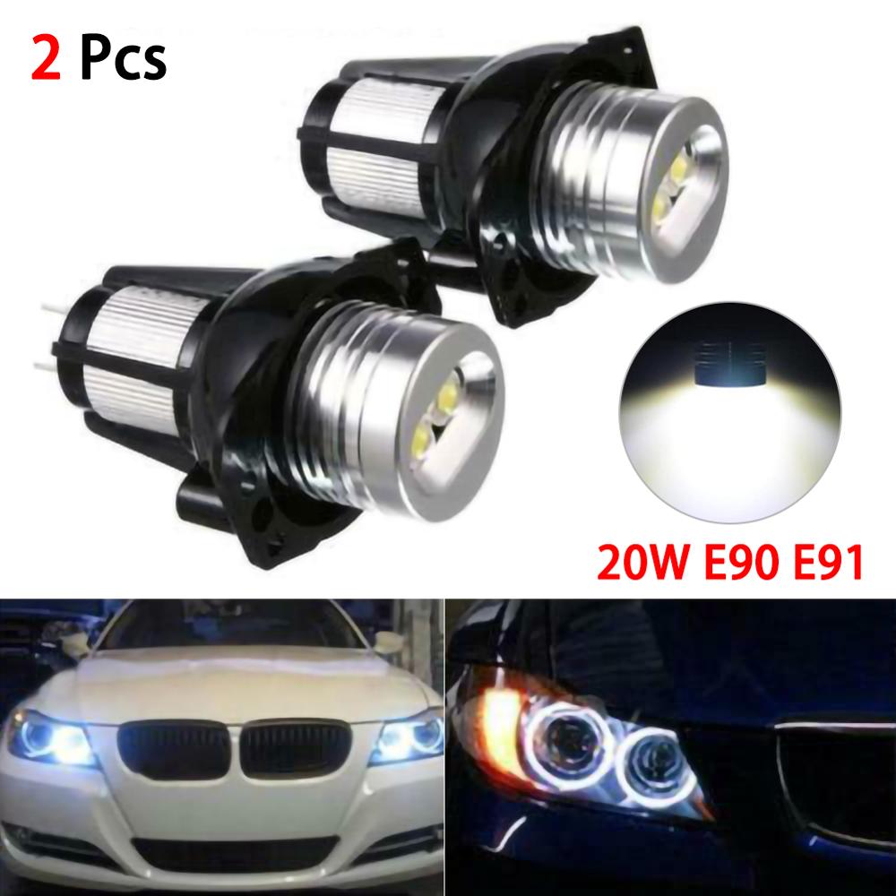 Pi Ces W Led Phares Ange Oeil Halo Anneau Ampoules Pour Bmw E E Accessoire Auto