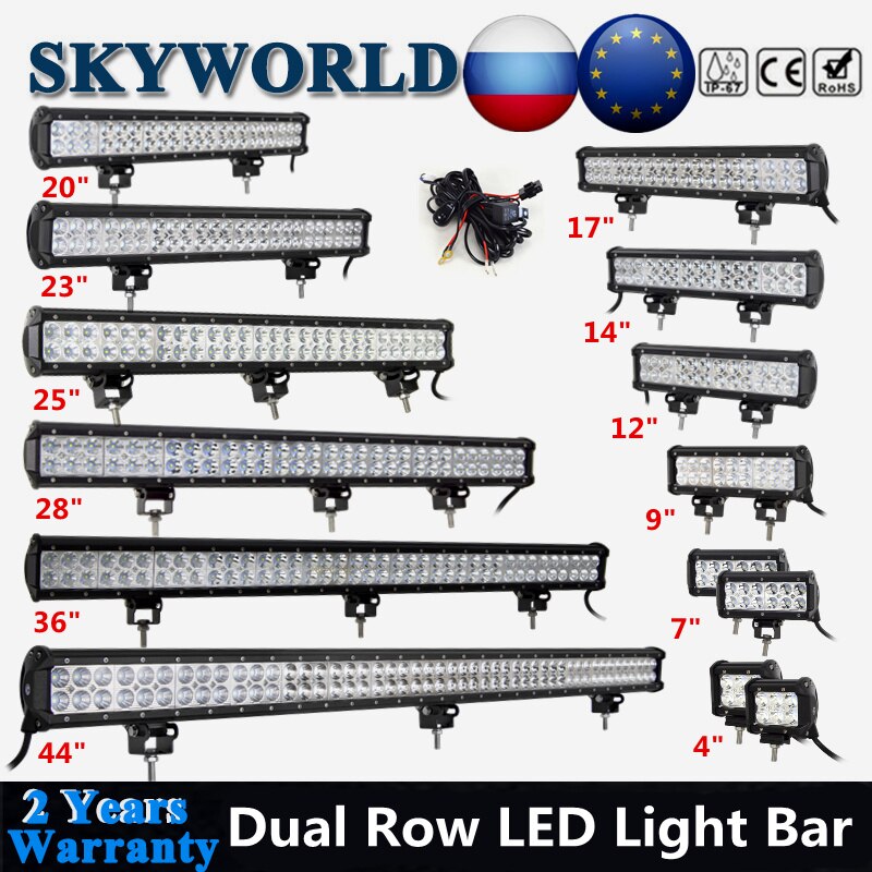 SKYWORLD Universal Fit Supports avec supports latéraux Caoutchouc Cadre Noix Vis Kits de support en alliage d'aluminium pour la barre de lumière LED 
