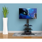 Meuble-TV-en-verre-tremp-noir-incurv-moderne-pour-Plasma-large-32-65-pouces-LCD-LED