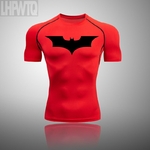 2020-Batman-hommes-T-shirt-serr-Compression-Stretch-Sport-T-Shirt-Lycra-serr-course-manches-courtes