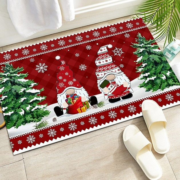 Tapis de noël à thème de noël, tapis d'extérieur, décoration de maison, paillasson créatif 