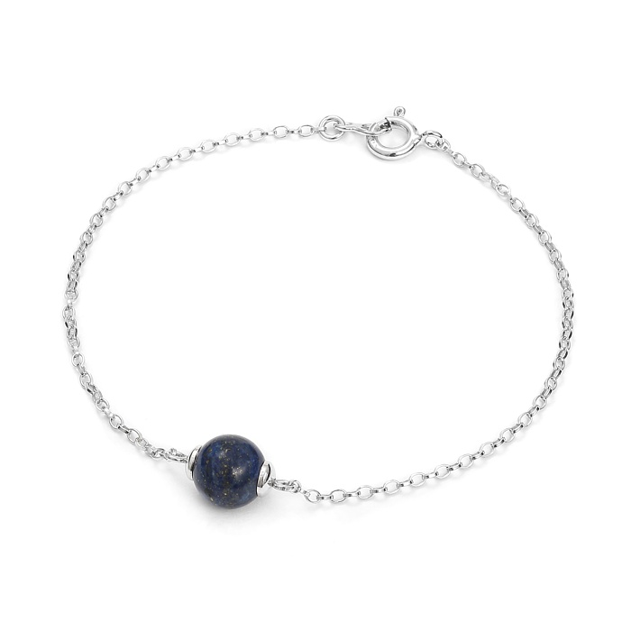 Bracelet argent et pierre - Lapis Lazuli