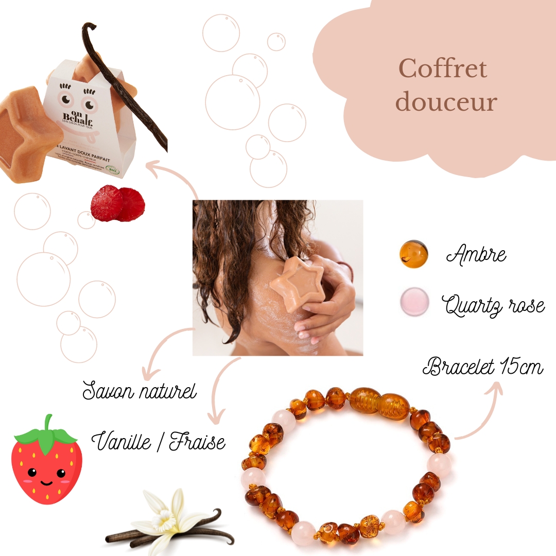 Coffret douceur - Bracelet 15cm et savon naturel étoile