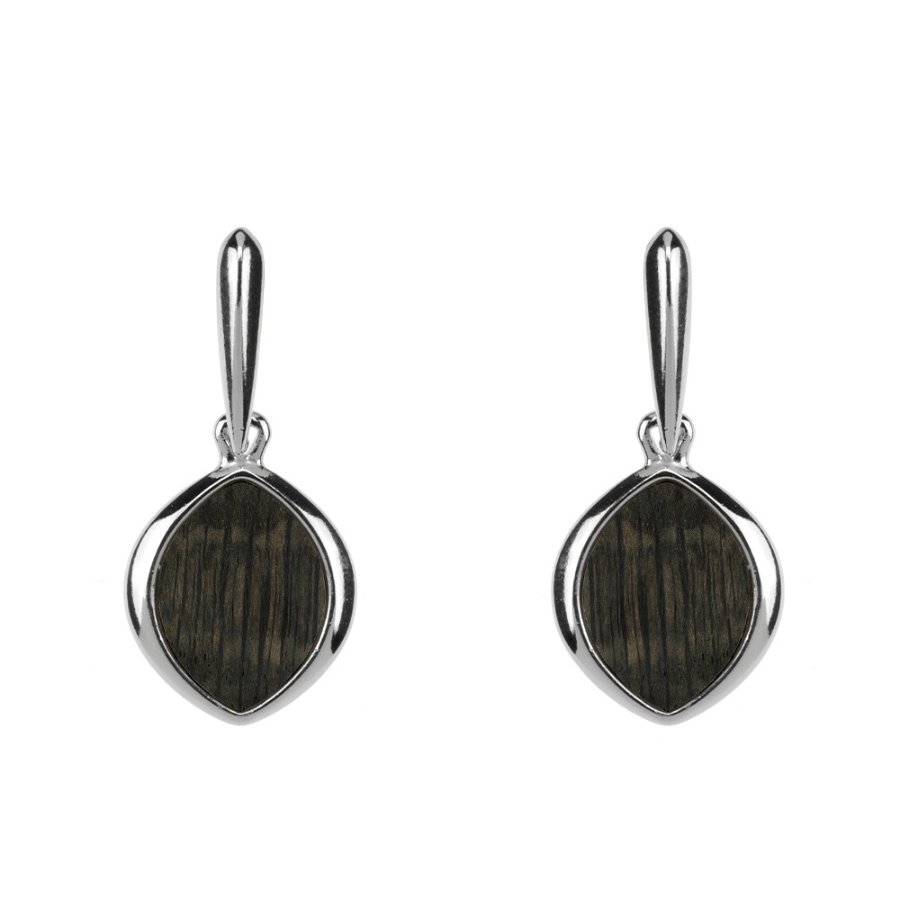 boucles d'oreilles femme -bois et argent 925- cocoonme