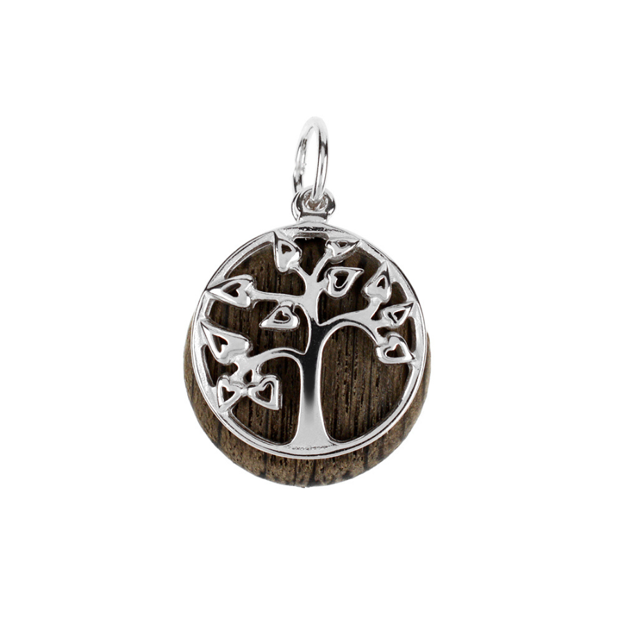 collier femme - bois et argent - cocoonme