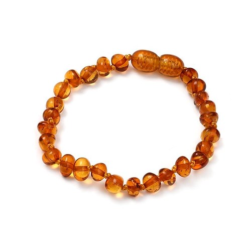 Bracelet en Ambre cognac - 15cm