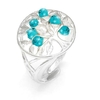 BAGUE ARBRE DE VIE TURQUOISE COCOONME