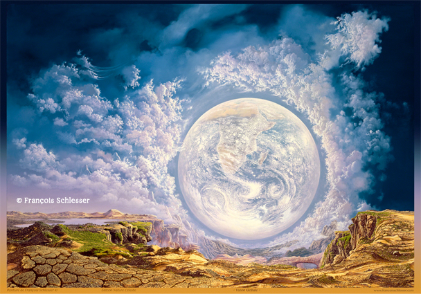Vision globale-Francois Schlesser-Plexiglas-Poster-Carte postale-Nature Céleste-BD