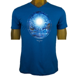 La fontaine d'eau vive-T-shirt entier-homme-Nature Céleste-Francois Schlesser-Bleu