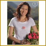 La Rose-Nature Celeste-T-shirt femme-blanc-Dolorès Soleymieux-modele
