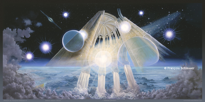 Vaisseau spirituel-Francois Schlesser-Plexiglas-Carte postale-Poster-Nature Céleste-BD