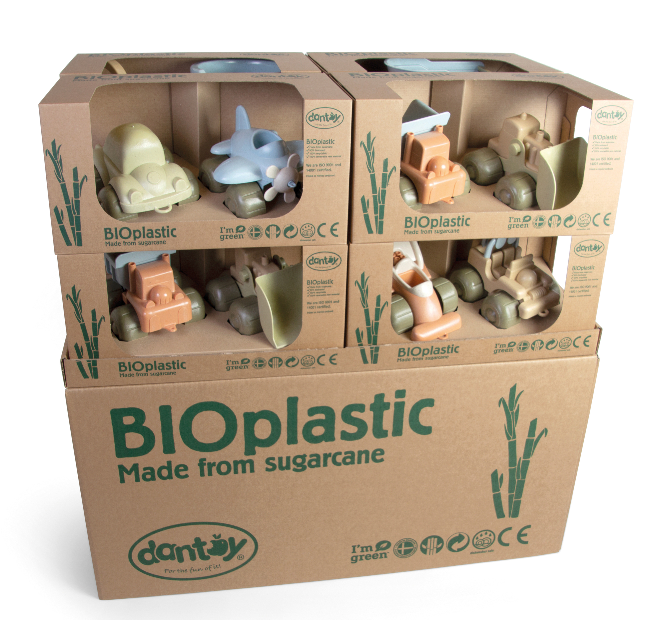dantoy jouet bio plastique écologique écolabel vehicules emballage