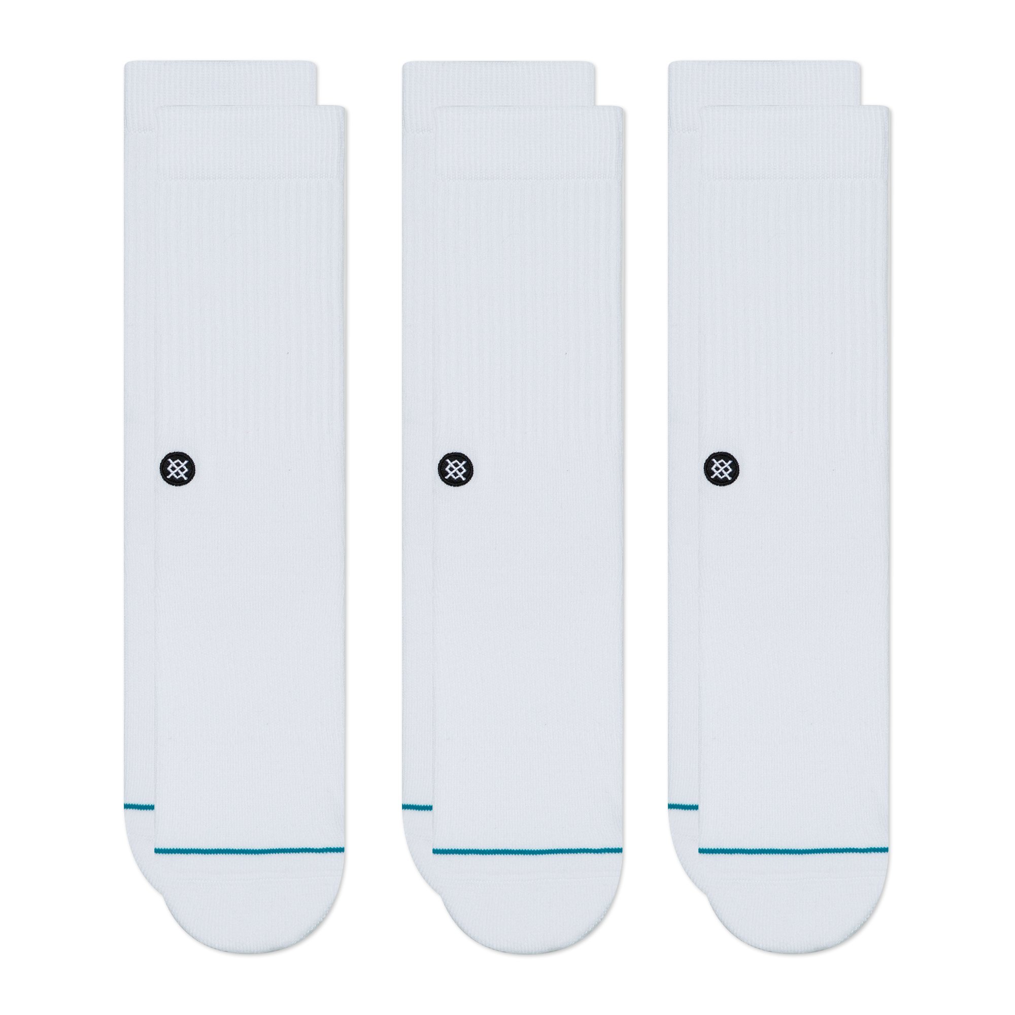 CHAUSSETTES STANCE LOT DE 3 PAIRES ICON - WHITE
