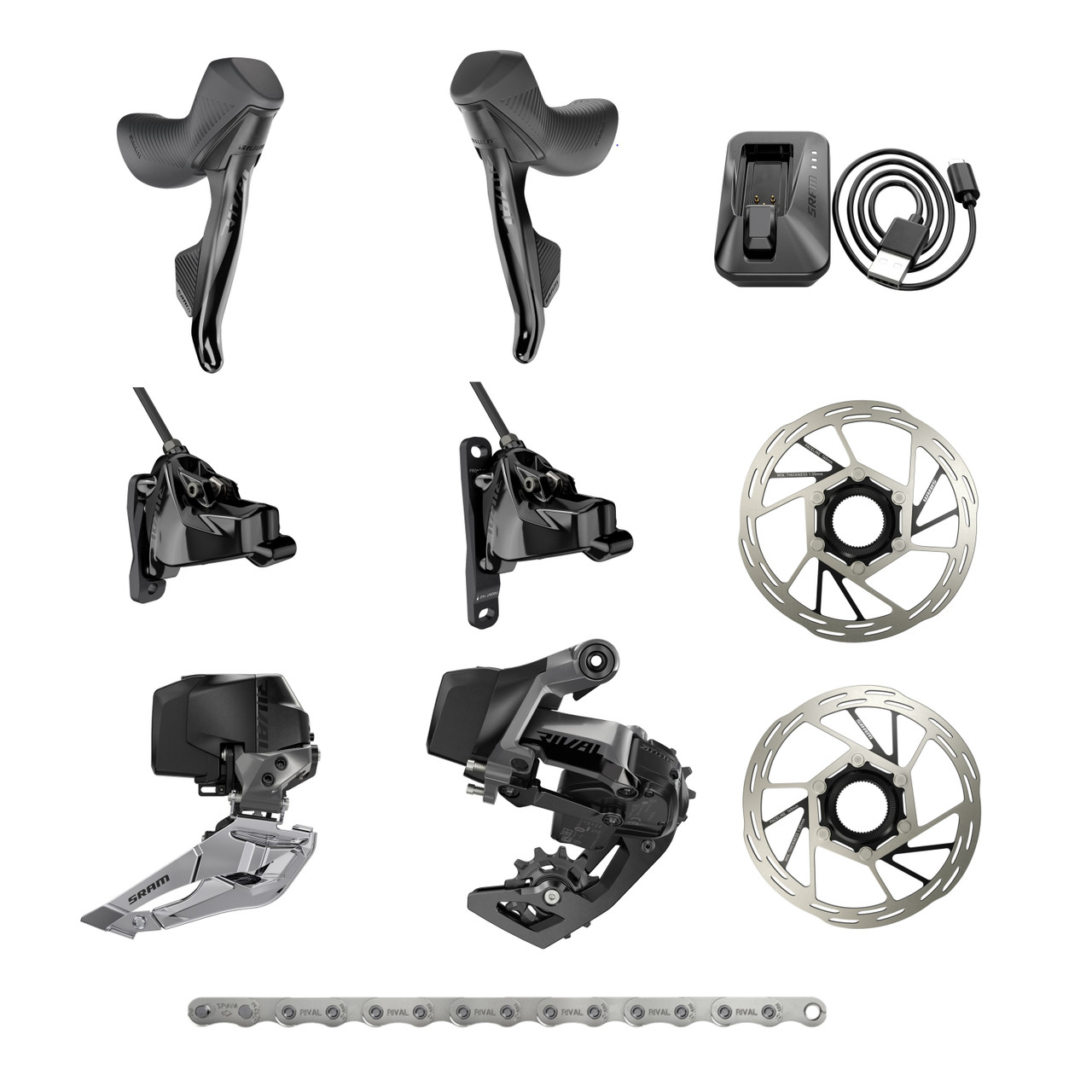 GROUPE SRAM RIVAL AXS X2 SANS PEDALIER TRANSMISSIONS GRAVEL