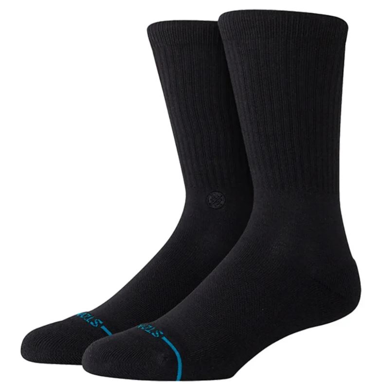 CHAUSSETTES STANCE ICON CREW ORGANIC BLACK