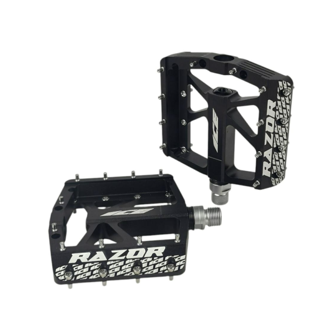 Paire De Pédales Plates VTT / BMX - 10x9 Cm - Occasion