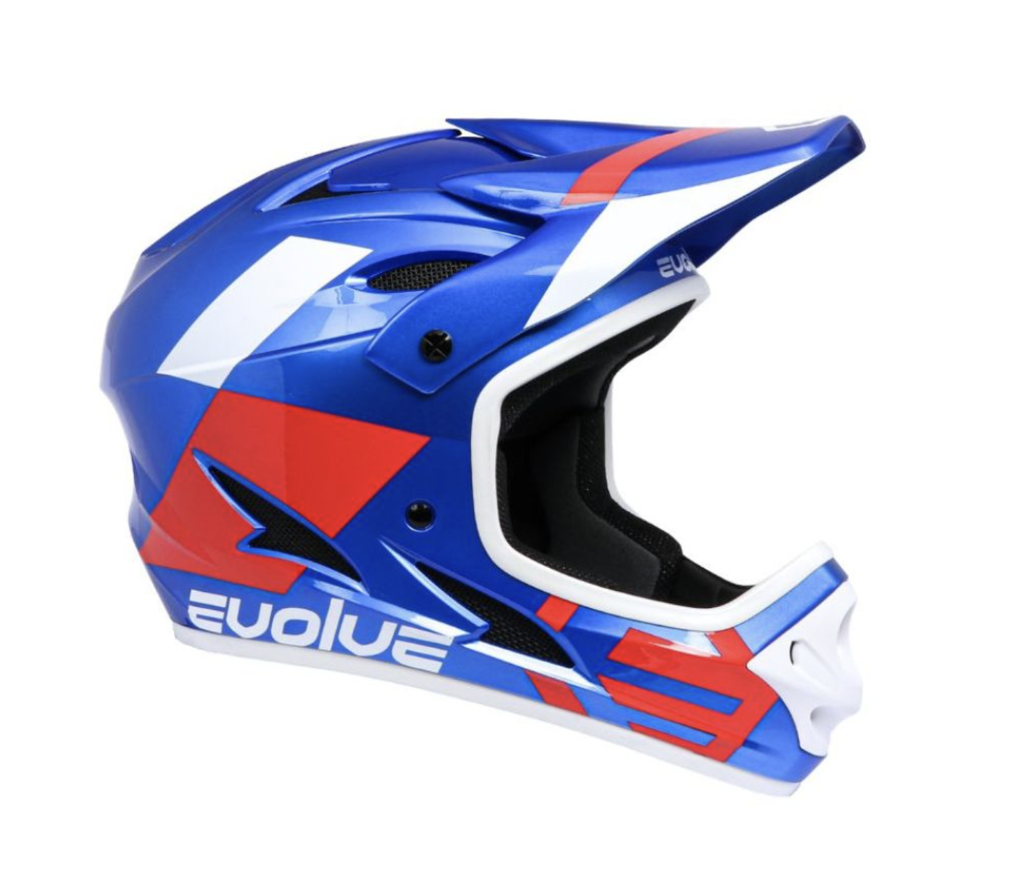 CASQUE EVOLVE STORM - GLOSSY BLUE/RED/WHITE (ENFANT)
