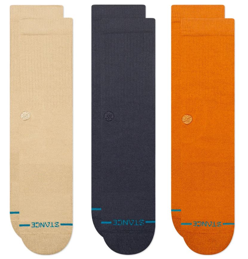 CHAUSSETTES STANCE LOT DE 3 PAIRES ICON SAND