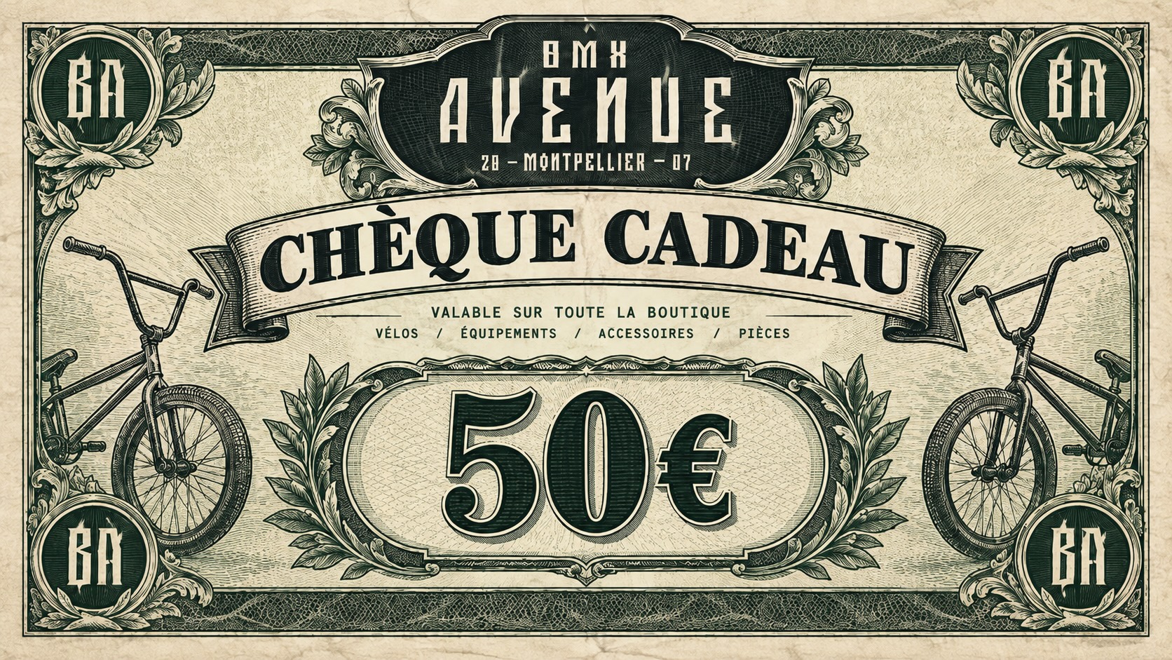 CHÈQUE CADEAU BMX AVENUE