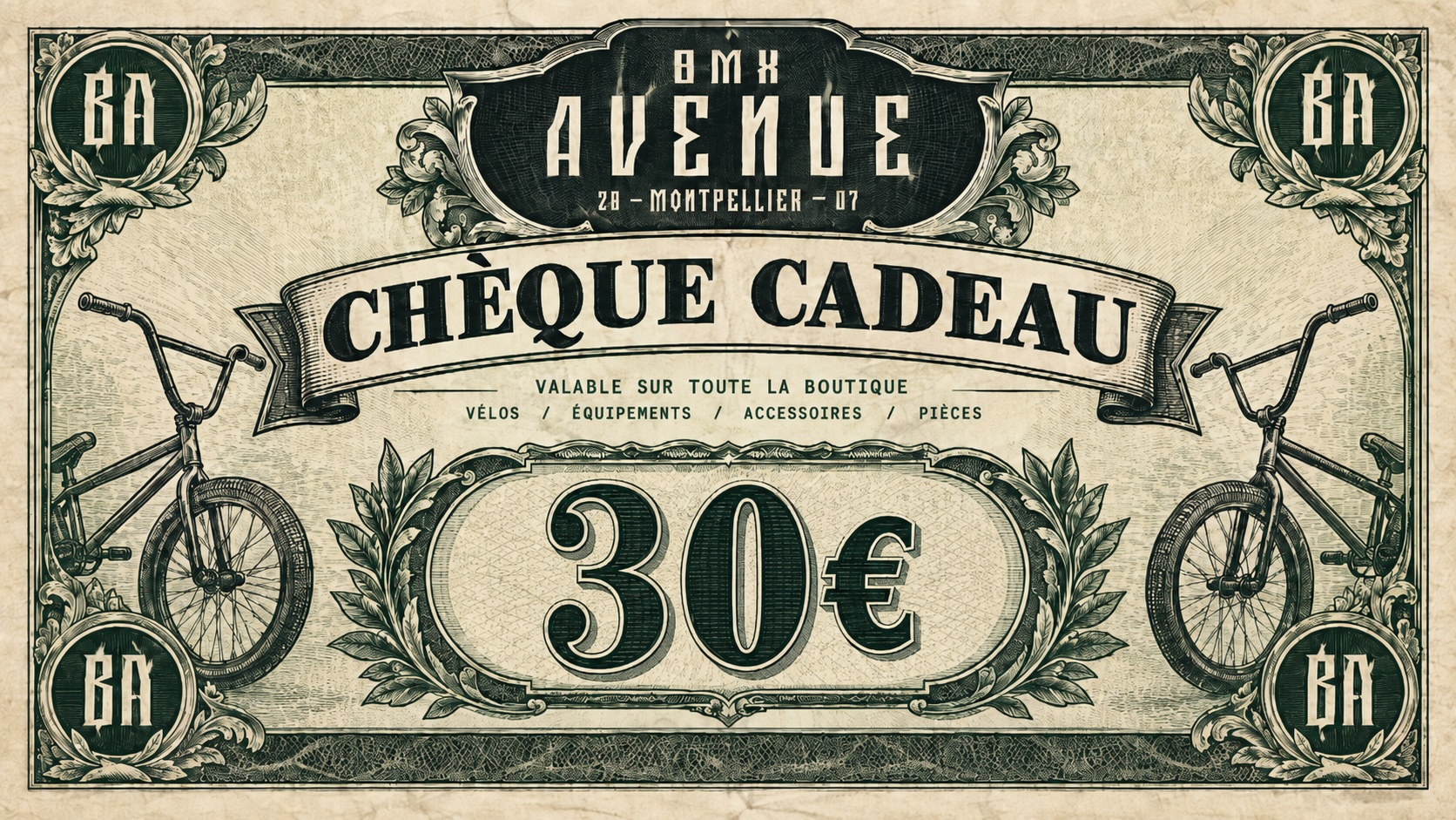 CHÈQUE CADEAU BMX AVENUE