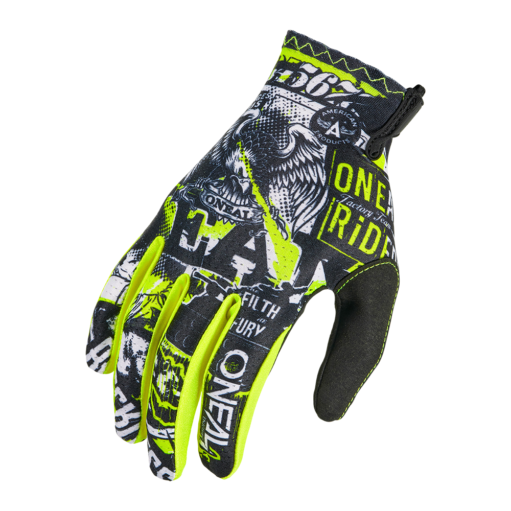 GANTS 0\'NEAL MATRIX ATTACK - BLACK/NEON YELLOW
