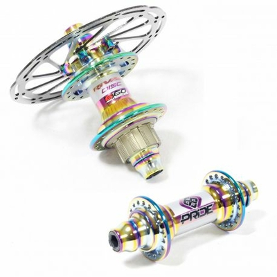 Moyeux PRIDE Rival pro disc 36h oil slick (La paire)