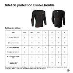 Guides des tailles - Gilet de protection Evolve Ironlite - FR