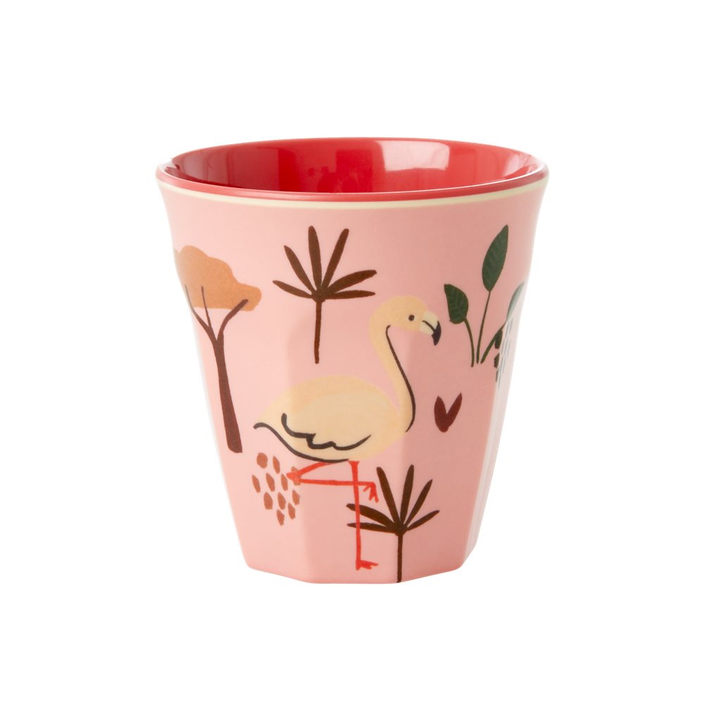 Petit verre en mélamine savane rose
