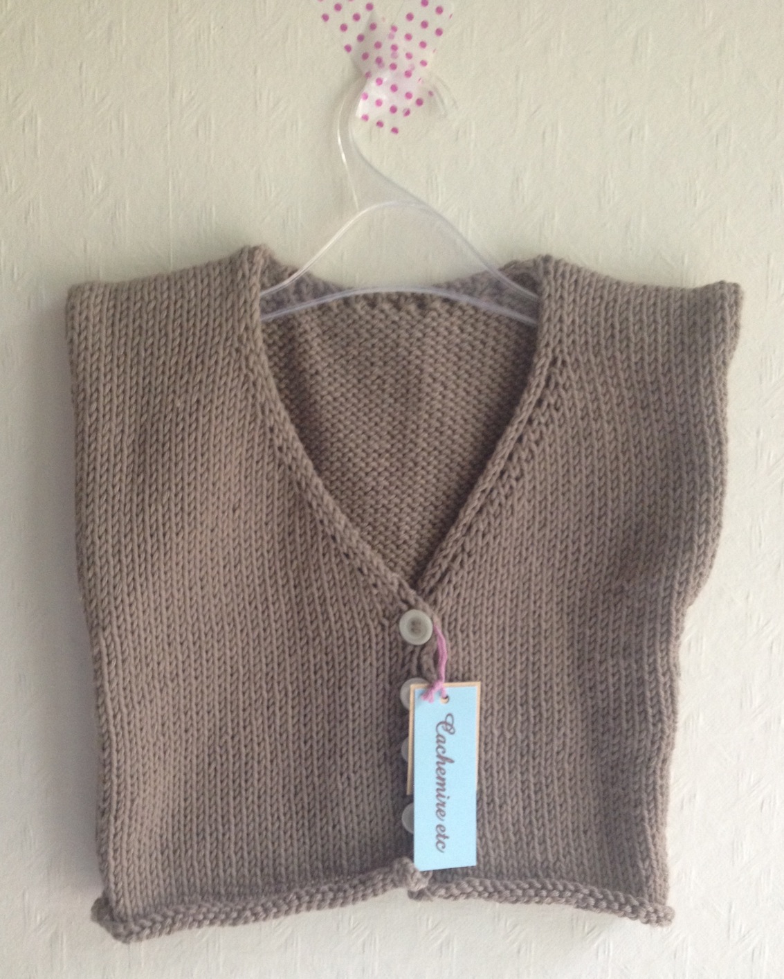 gilet coton marron 2