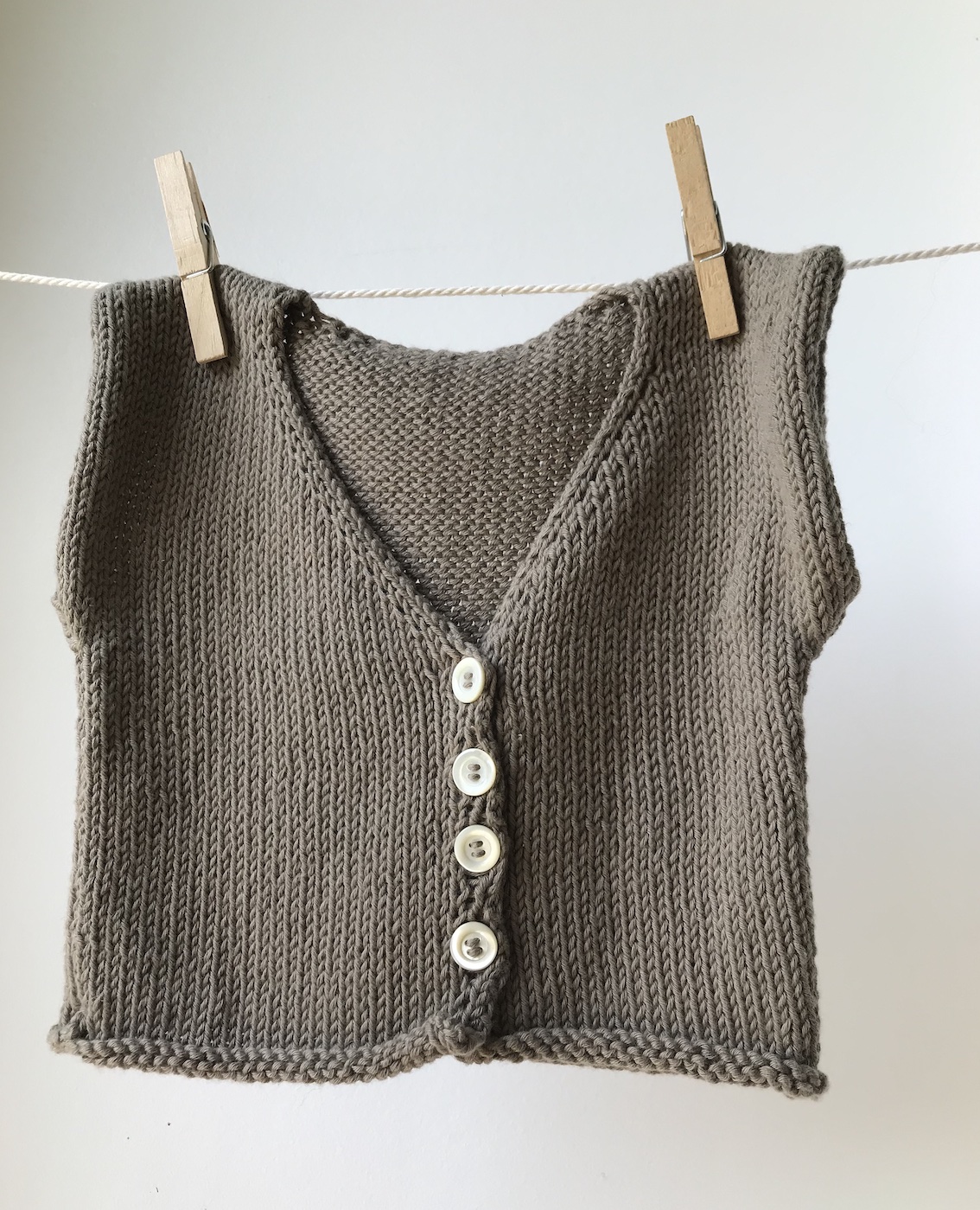 gilet ss manches taupe